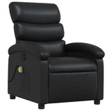 Fauteuil de massage inclinable Noir Similicuir
