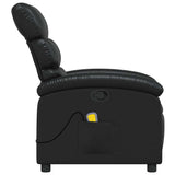 Fauteuil de massage inclinable Noir Similicuir