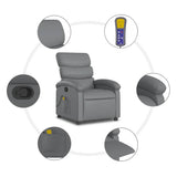 Fauteuil de massage inclinable Gris Similicuir