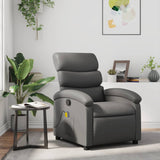 Fauteuil de massage inclinable Gris Similicuir