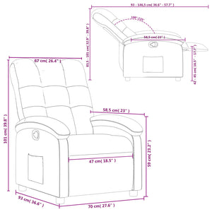 Fauteuil inclinable Noir Tissu