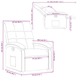 Fauteuil inclinable Noir Tissu