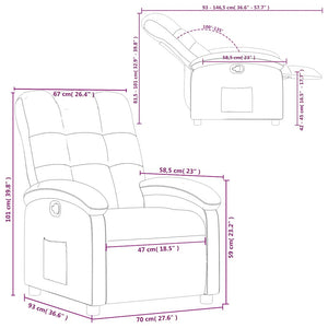Fauteuil inclinable Marron Tissu