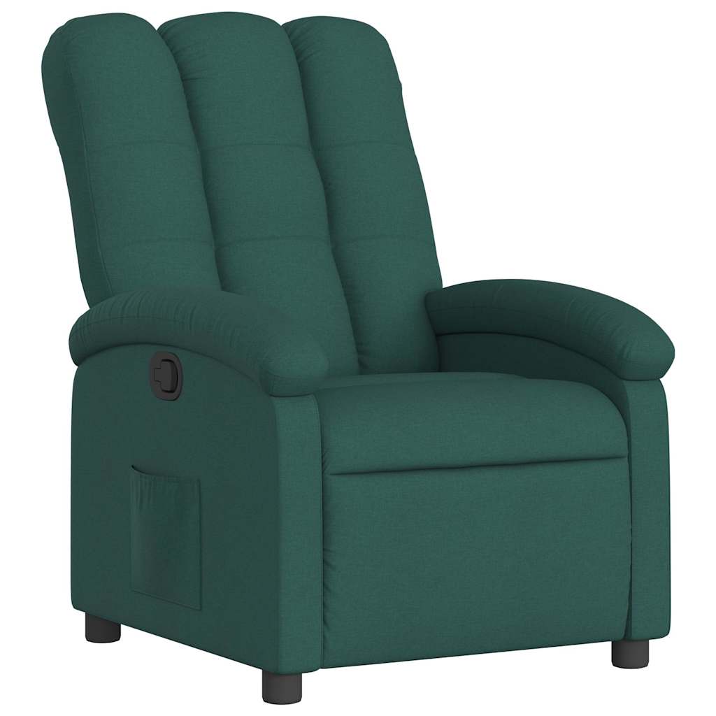 Fauteuil inclinable Vert foncé Tissu