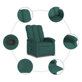 Fauteuil inclinable Vert foncé Tissu