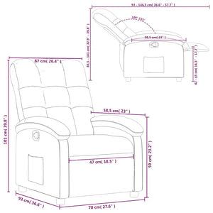 Fauteuil inclinable Vert foncé Tissu