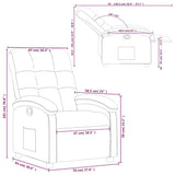 Fauteuil inclinable Vert foncé Tissu