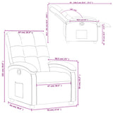 Fauteuil inclinable Taupe Tissu