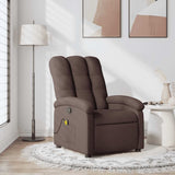 Fauteuil de massage inclinable Marron foncé Tissu