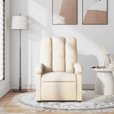 Fauteuil de massage inclinable Crème Tissu