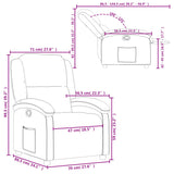 Fauteuil inclinable Noir Tissu