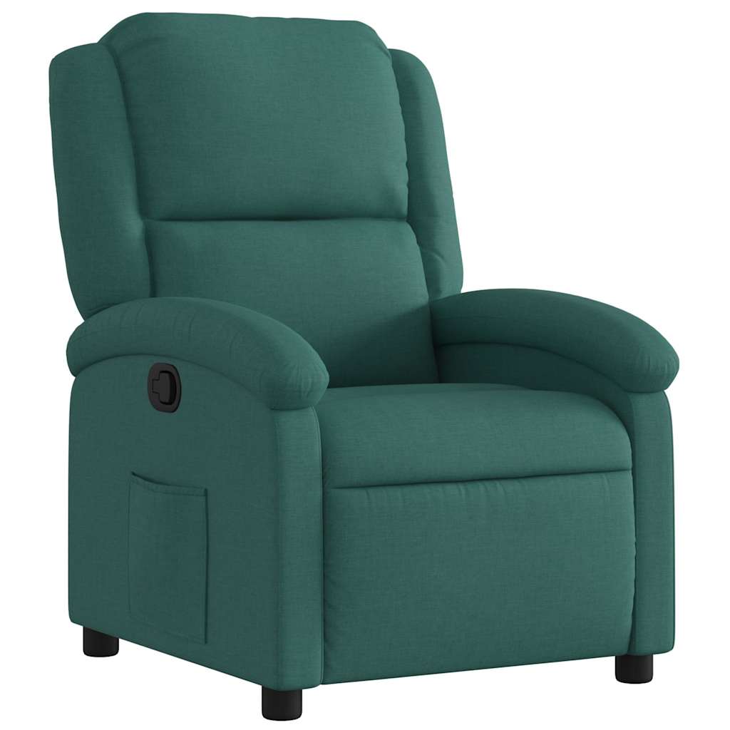 Fauteuil inclinable Vert foncé Tissu