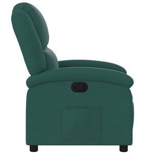 Fauteuil inclinable Vert foncé Tissu