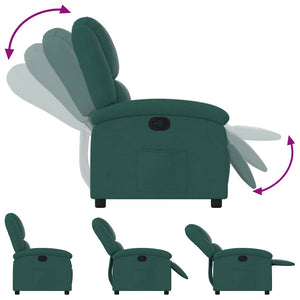Fauteuil inclinable Vert foncé Tissu