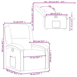 Fauteuil inclinable Vert foncé Tissu