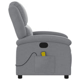 Fauteuil de massage inclinable Gris clair Tissu