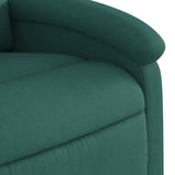 Fauteuil de massage inclinable Vert foncé Tissu