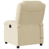 Fauteuil de massage inclinable Crème Tissu