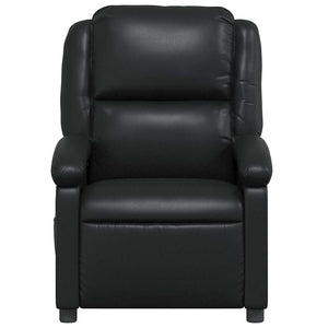 Fauteuil inclinable en similicuir noir