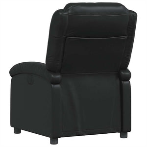 Fauteuil inclinable en similicuir noir