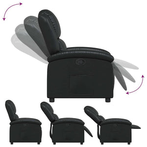Fauteuil inclinable en similicuir noir