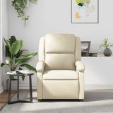 Fauteuil inclinable Crème Similicuir