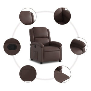 Fauteuil inclinable Marron Similicuir