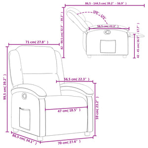 Fauteuil inclinable Rouge Similicuir