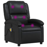 Fauteuil de massage inclinable Noir Similicuir