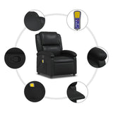 Fauteuil de massage inclinable Noir Similicuir