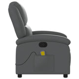 Fauteuil de massage inclinable Gris Similicuir