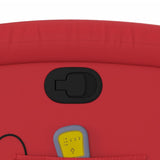 Fauteuil de massage inclinable rouge similicuir