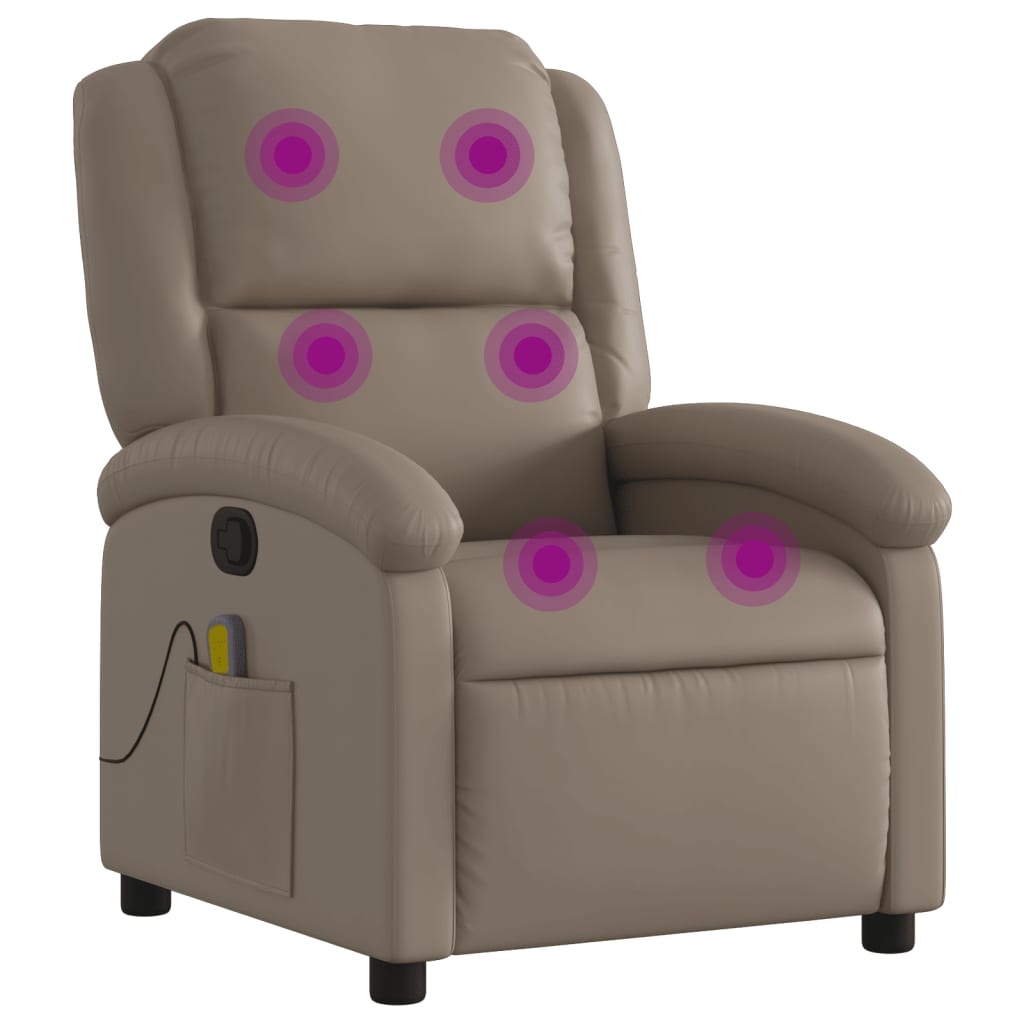 Fauteuil de massage inclinable Cappuccino Similicuir