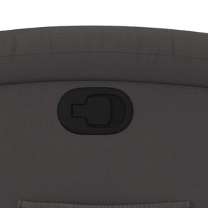 Fauteuil inclinable gris cuir véritable