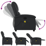 Fauteuil de massage inclinable noir cuir véritable