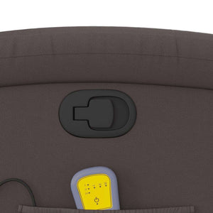 Fauteuil inclinable de massage marron foncé cuir véritable