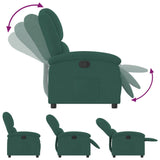 Fauteuil inclinable vert foncé velours