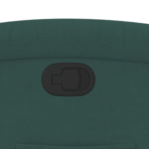 Fauteuil inclinable vert foncé velours
