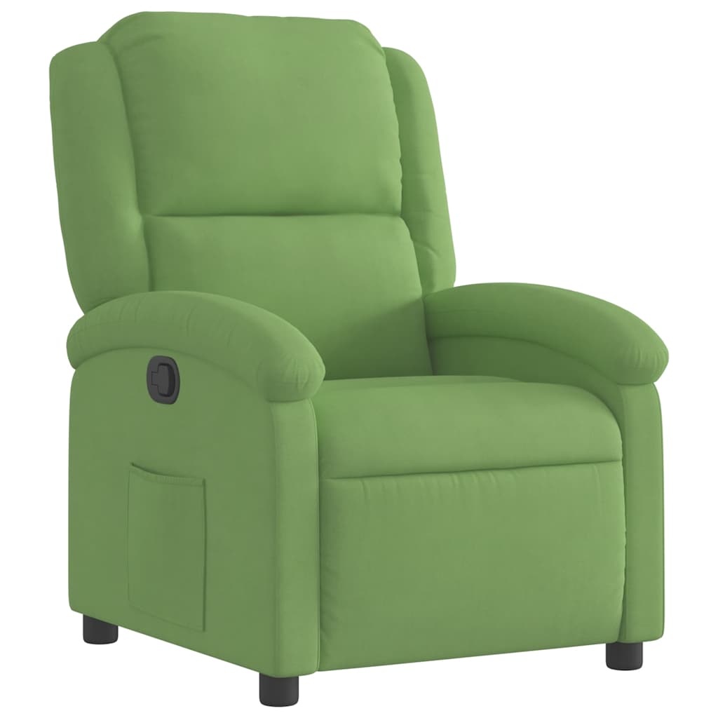 Fauteuil inclinable vert clair velours