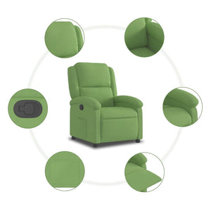 Fauteuil inclinable vert clair velours