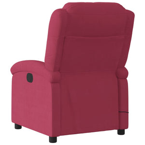 Fauteuil inclinable rouge bordeaux velours