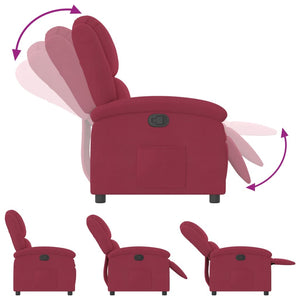 Fauteuil inclinable rouge bordeaux velours