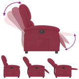 Fauteuil inclinable rouge bordeaux velours