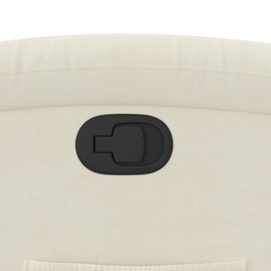 Fauteuil inclinable en velours crème