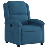 Fauteuil inclinable bleu velours