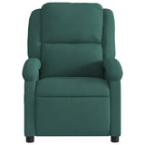 Fauteuil de massage inclinable vert foncé velours