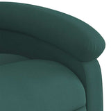 Fauteuil de massage inclinable vert foncé velours