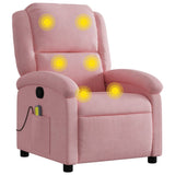 Fauteuil de massage inclinable rose velours