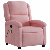 Fauteuil de massage inclinable rose velours