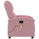 Fauteuil de massage inclinable rose velours